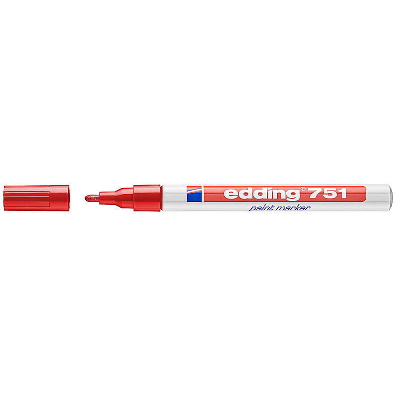 Маркер edding Paint e-751 1-2 мм круглий червоний